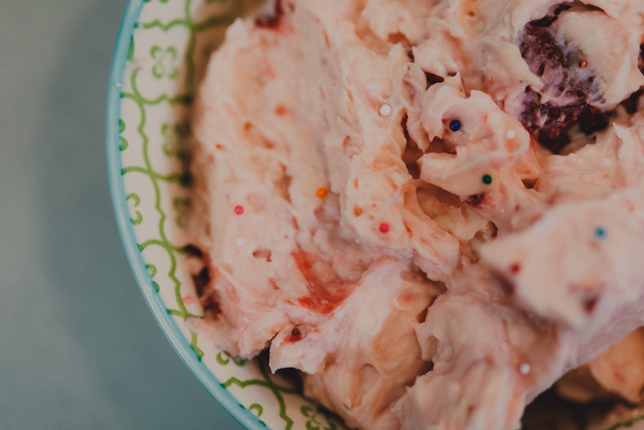 homemade no churn ice cream scoops bowl creamy whipped condensed milk