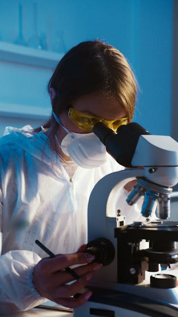 scientist analyzing antiviral molecules in lab