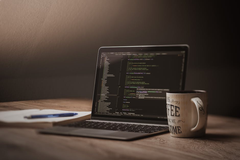 beginner coding Python laptop coffee learning