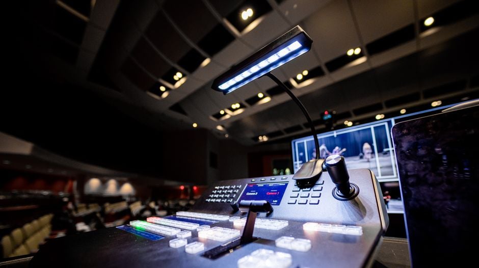 stadium broadcast control room streaming camera