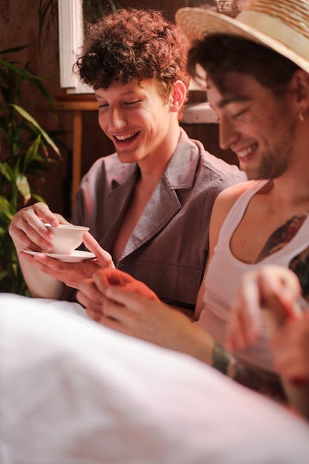 person smiling interacting with AI companion on tablet home setting