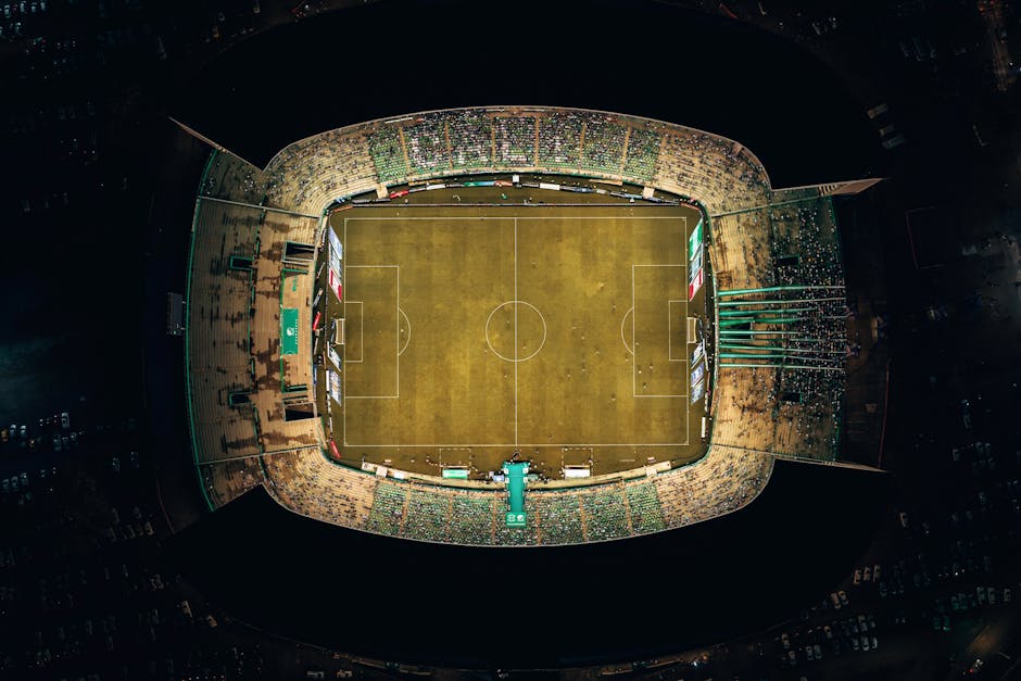 football analytics dashboard stadium night data visualization AI