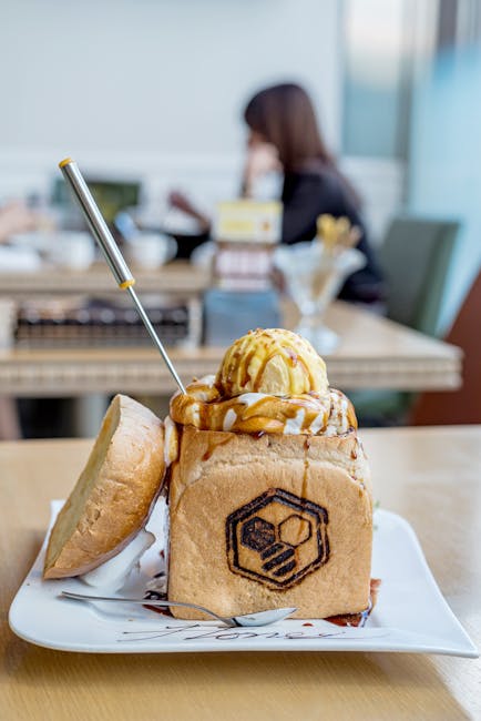zaatar ice cream honey drizzle dessert