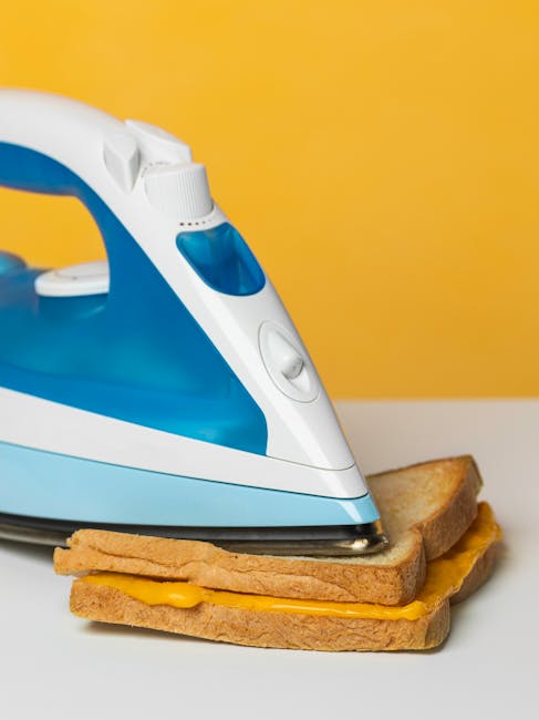 A fun concept of using an iron to make a grilled cheese sandwich.