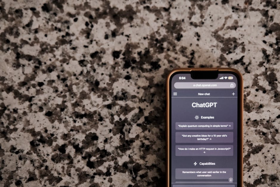 ai chatbot on smartphone conversation screen