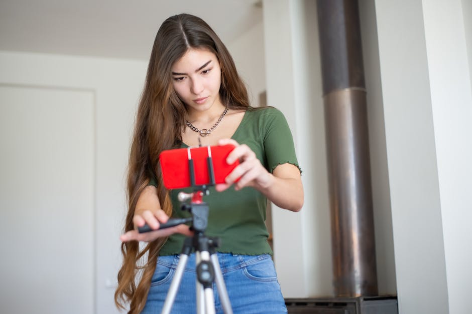 woman filming short-form video smartphone product small business