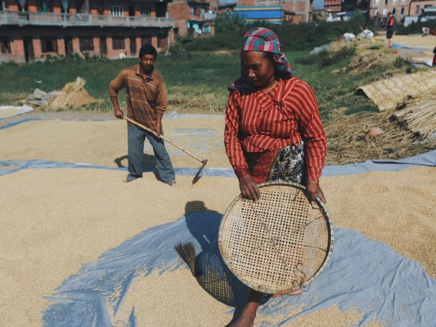 Nepal village farmers meeting cooperative grant proposal