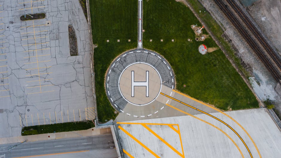 vertiport design eVTOL charging station rooftop helipad