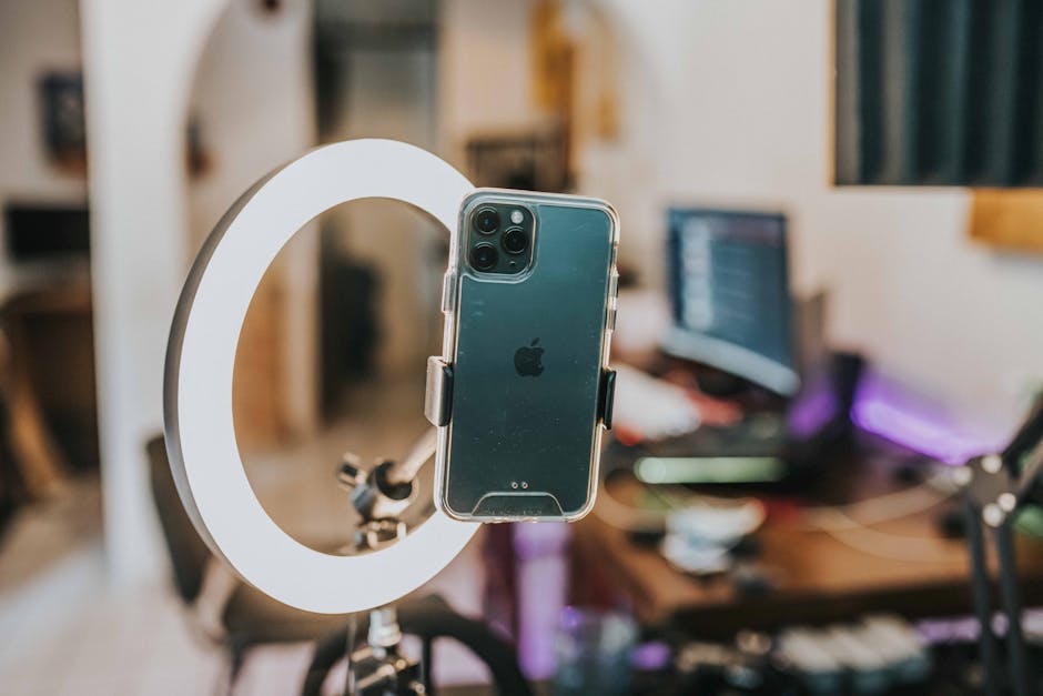 livestream host product demo smartphone comments studio