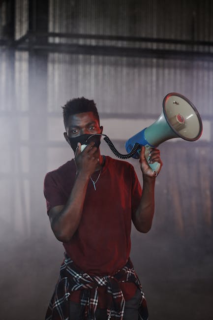 emergency communication community public health announcement megaphone volunteers