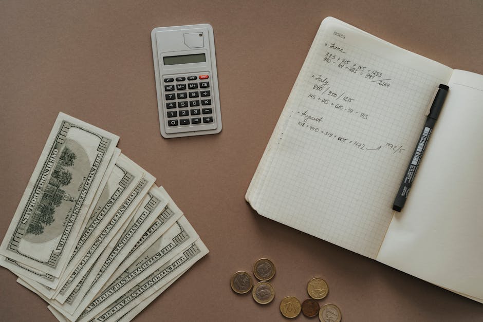 Arabic investor savings jar notebook calculator