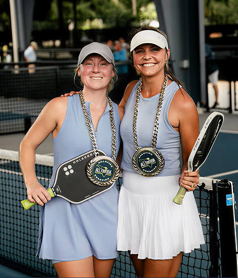 Female pickleball players