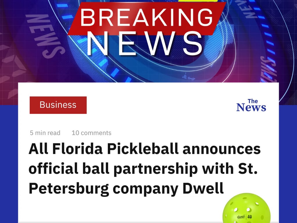 Dwell Pickleball Named Exclusive Ball Sponsor