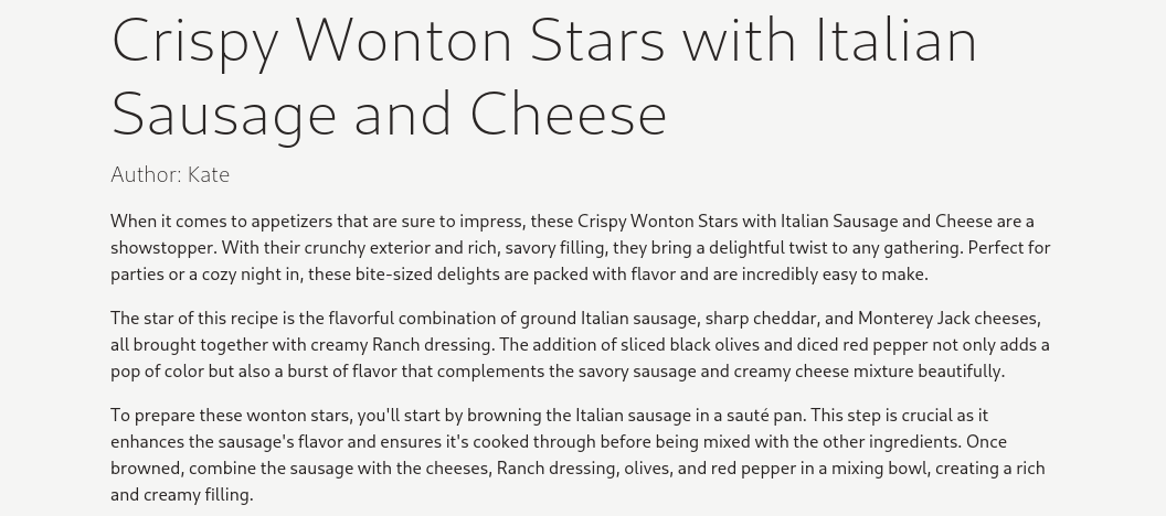Your Recipe Collection