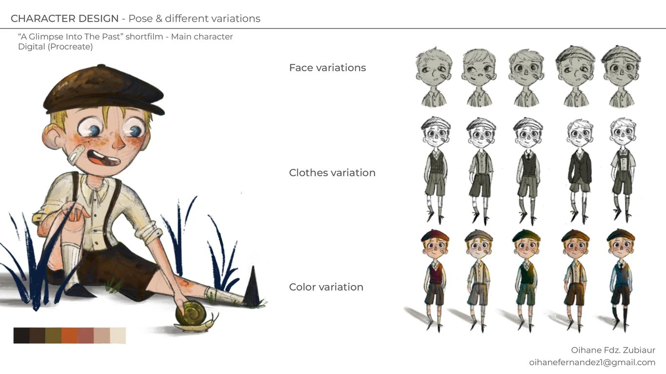 Diseño de personaje para un proyecto de animación 2D