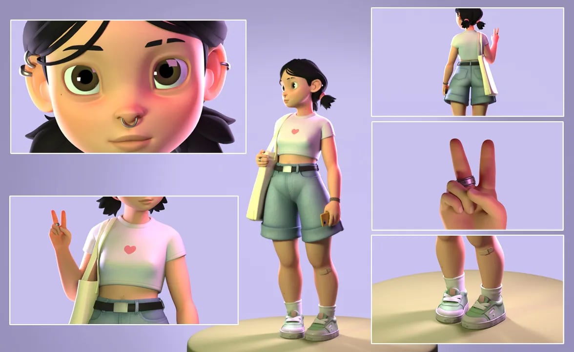 Turnaround de personaje 3D «Next Stop»