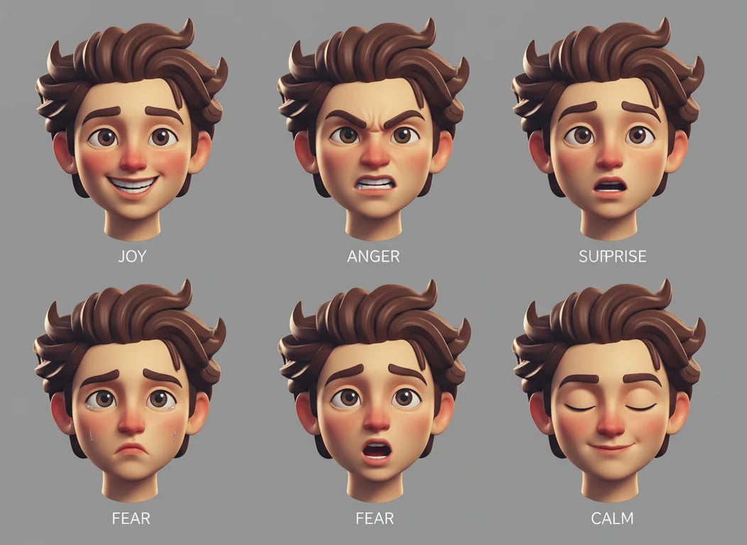 Hoja de expresiones de personaje