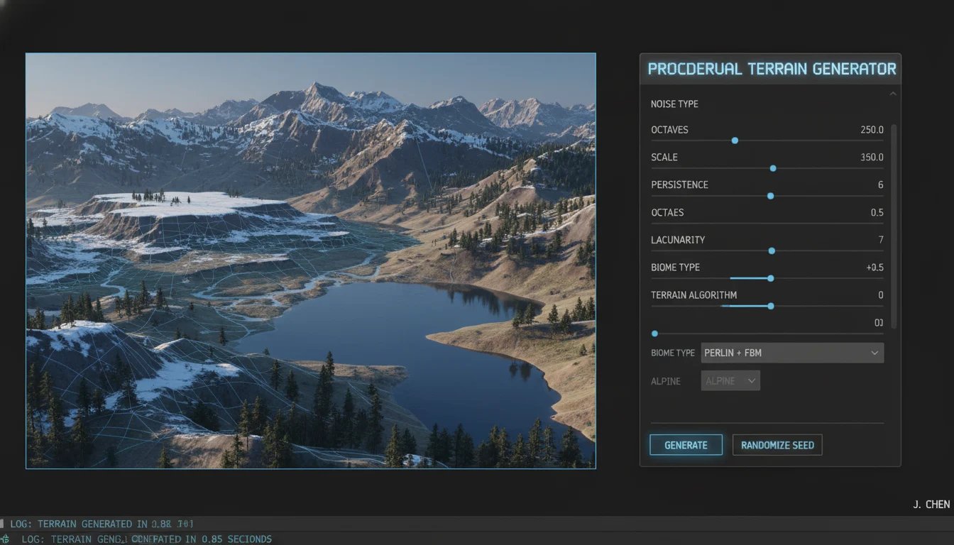 Terreno procedural en tiempo real
