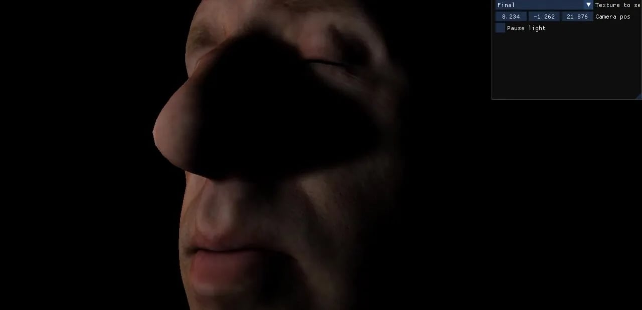 Subsurface scattering de piel: detalle de poros e iluminación de borde