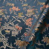 Vignette de Lampas Chinois Bleu nue (Roll)