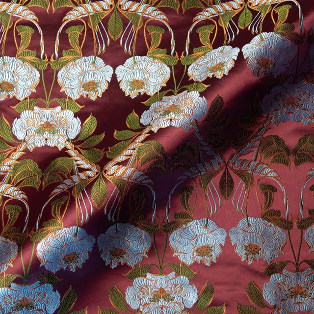 Les Pivoines de Bing Marron Bordeaux (Roll)