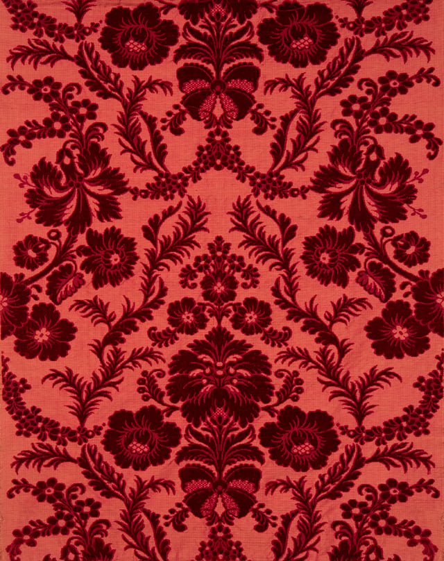 Velours ciselé Mansart Cramoisi (Carré)