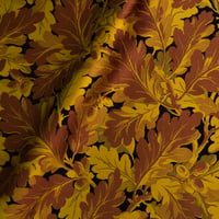 Vignette de Lampas Feuilles de Chênes  Noir (Roll)