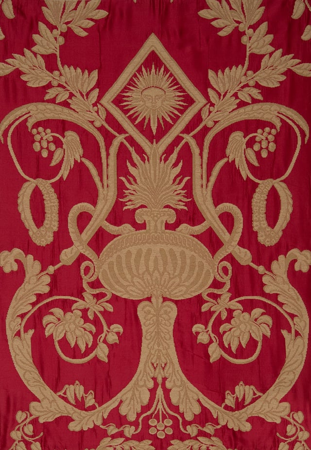 Toile de soie 2 lats Cramoisi (Carré)
