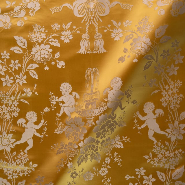 Lampas putti Jaune trame creme (Roll)