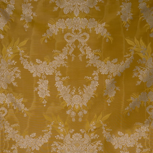 Lampas moiré Duchesse Jaune (Carré)