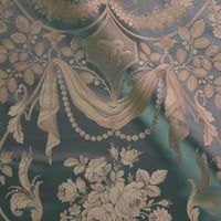Vignette de Lampas les Chèvres Bleu ciel trame creme (Roll 2)