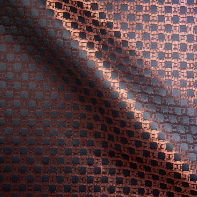Brocatelle Horus Noir et cuivre (Roll)