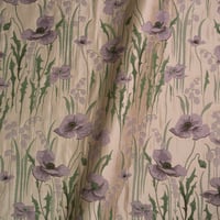 Vignette de Toile de Soie Poppies Crème (Roll)