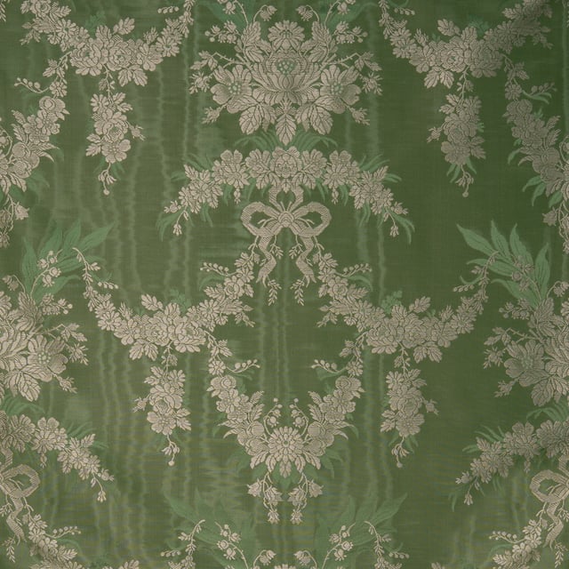 Lampas moiré Duchesse Vert (Carré)