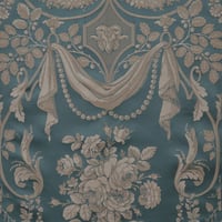 Bleu ciel trame creme