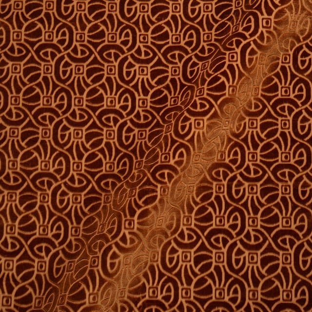 Velours coupé Danube Brun (Roll)