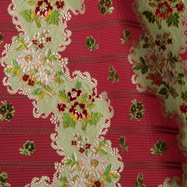 Broché à bras Madame Victoire Cramoisi et vert (Roll)