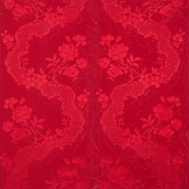 Damas Moiré Adélaïde Rouge Reine (Carré)