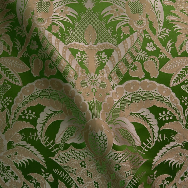 Lampas Décor à dentelle Vert vif (Roll)