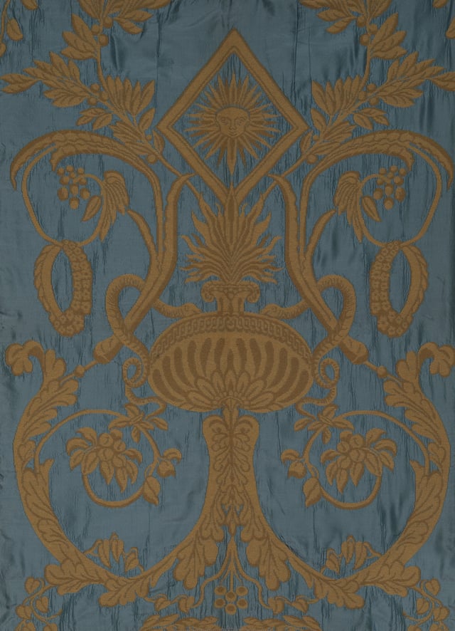 Toile de soie 2 lats Bleu (Carré)