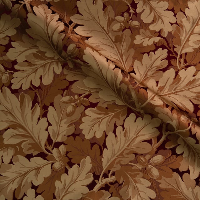 Lampas Feuilles de Chênes  Marron (Roll)