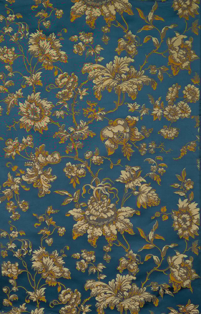 Lampas 2 Lats Fond Satin de Roux