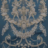 Gros bleu trame creme