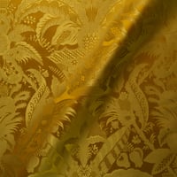 Vignette de Lampas Décor à dentelle Jaune trame jaune (Roll 2)