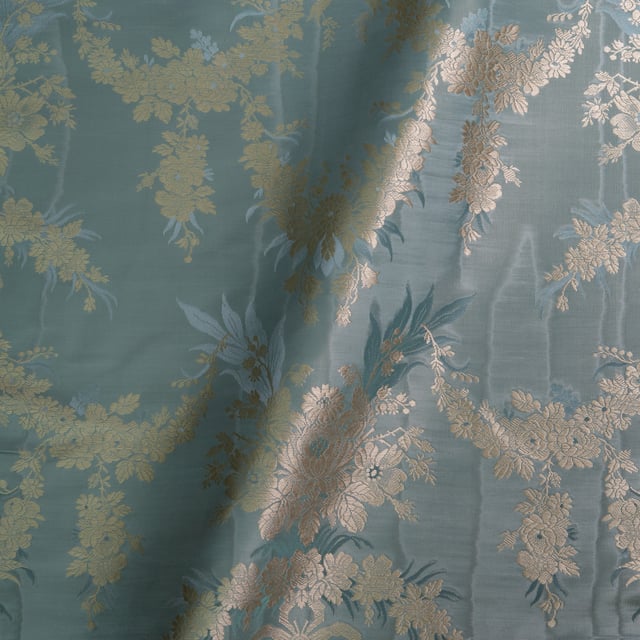 Lampas moiré Duchesse Bleu (Roll)