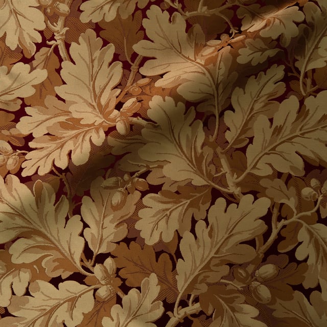 Lampas Feuilles de Chênes  Marron (Roll 2)