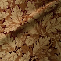 Vignette de Lampas Feuilles de Chênes  Marron (Roll 2)
