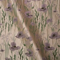 Vignette de Toile de Soie Poppies Crème (Roll 2)