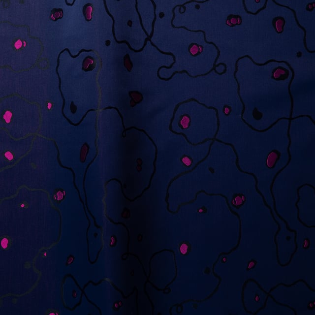 Satin façonné Ruhlmann Bleu nuit (Roll 2)