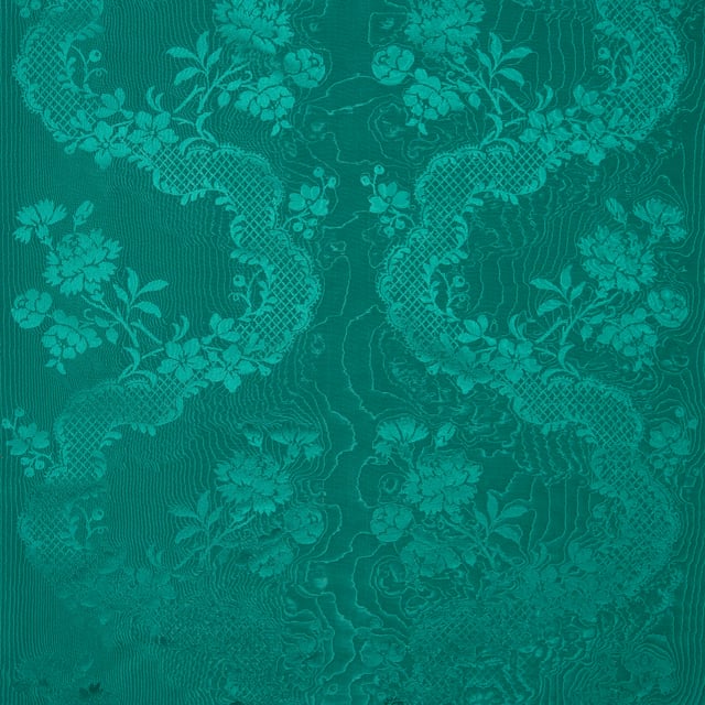 Damas Moiré Adélaïde Vert Duchesse (Carré)